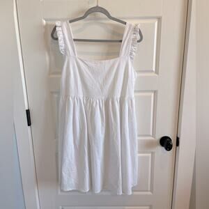 Nasty Gal 6 White Ruffle Tank Babydoll Mini Dress Y2K Romantic Feminine
